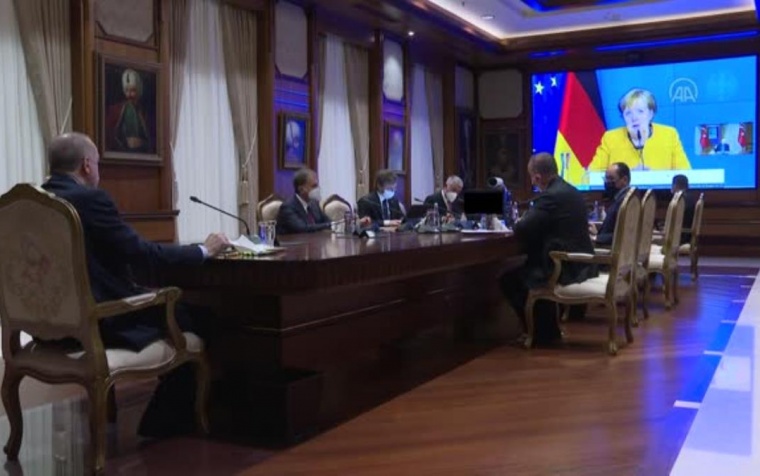 BREAKING NEWS: President Erdoğan held a video conference call with Merkel